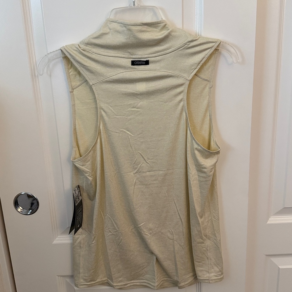 Oiselle Light Lux Mock Neck - 8 - ivory - Picture 3 of 4